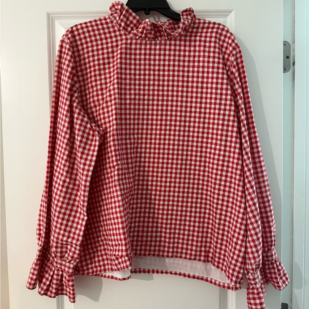 Elizabeth Wilson Designs - Red and White Gingham Top